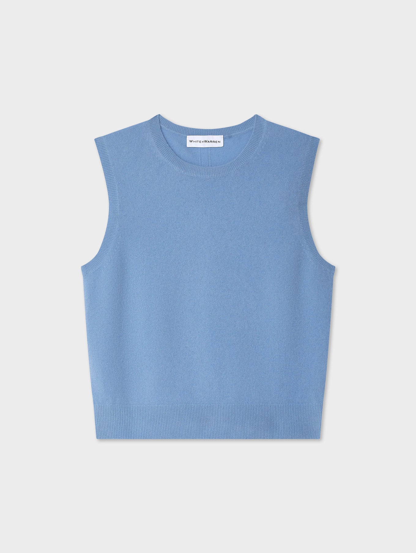 CASHMERE SHELL TANK IN SOFT BLUE