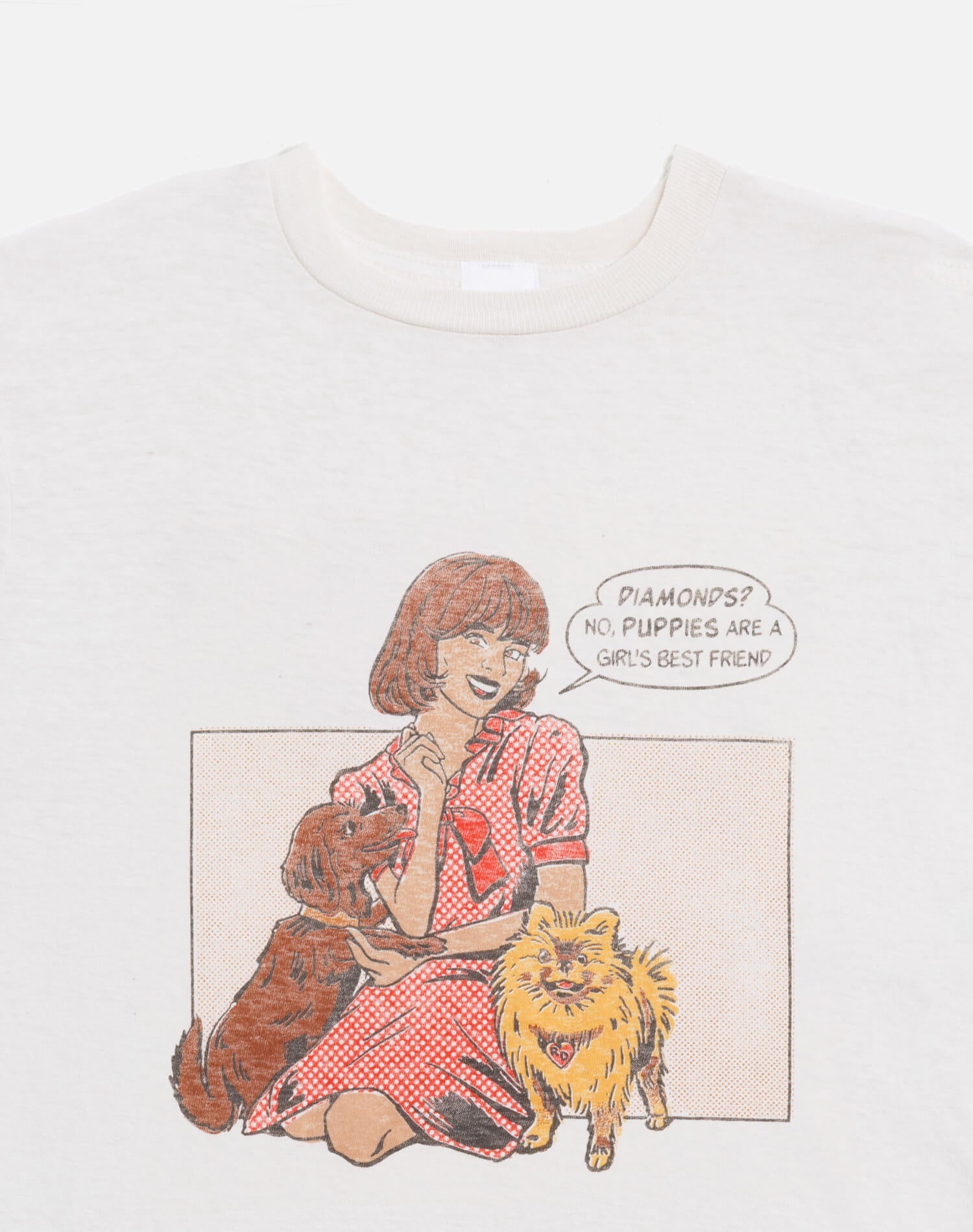 Re/Done 50S BOXY TEE PUPPIES at Romi Boutique