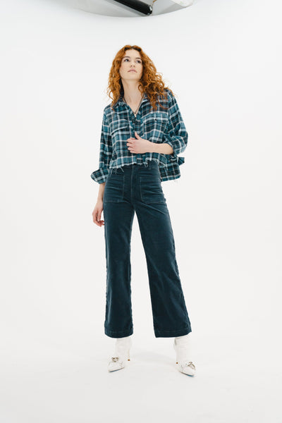 CROSBY FLANNEL IN SLATE PLAID