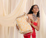Vipul Shah HARYALI JUTE TOTE IN CORAL at Romi Boutique