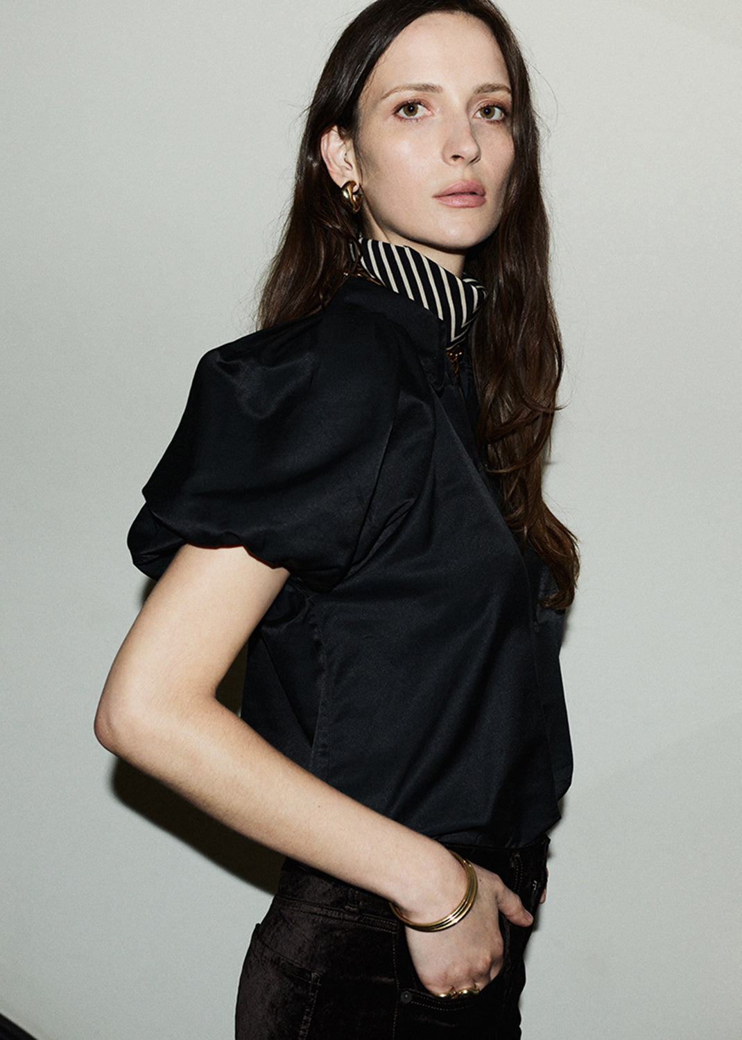 LEILA BLOUSE IN BLACK