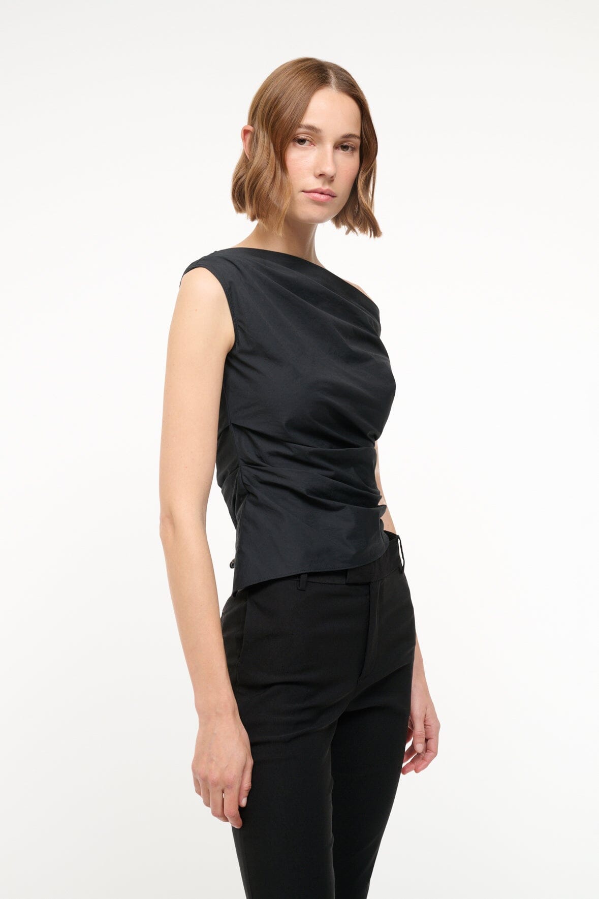PHARE SILK TOP IN BLACK