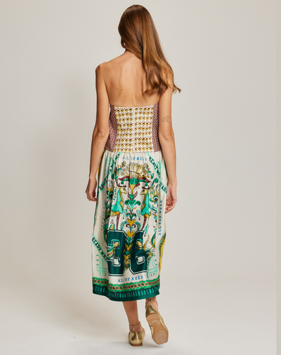 VANESSA MIDI SKIRT IN SPORTY JADE