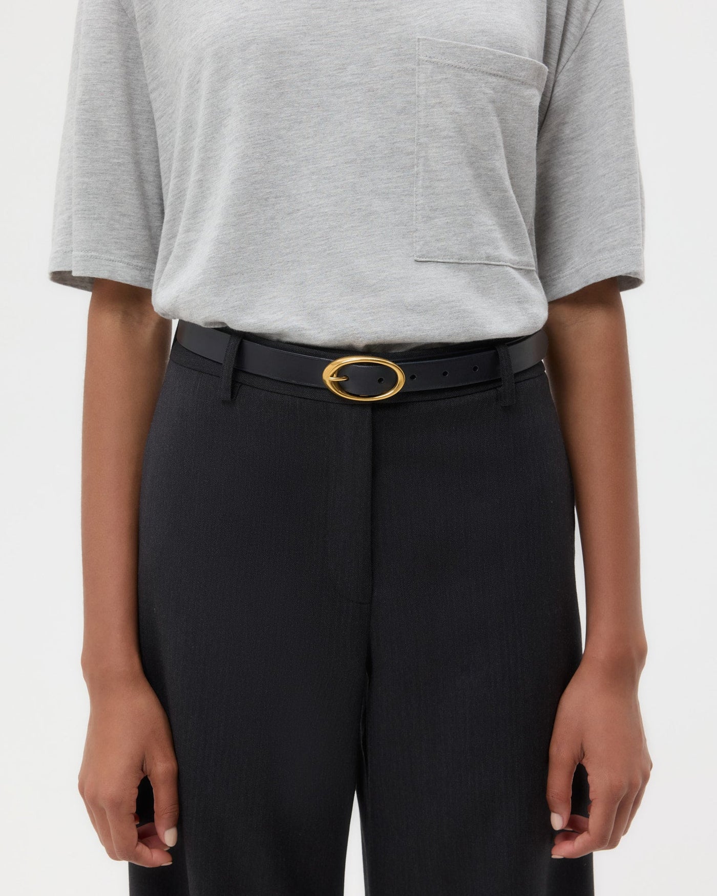 NARROW BELT IN MIDNIGHT - Romi Boutique