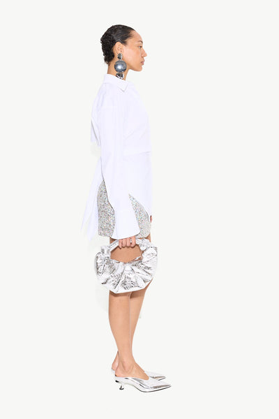 LOCH POPLIN BUTTON UP IN MACADAMIA