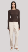 Enza Costa CASHMERE EASY CUFFED CREW at Romi Boutique
