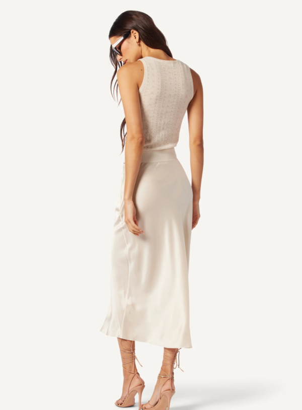 Miranda Scallop Trim Silk Skirt