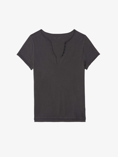 HENLEY T-SHIRT TUNI IN DARK CHOCOLATE