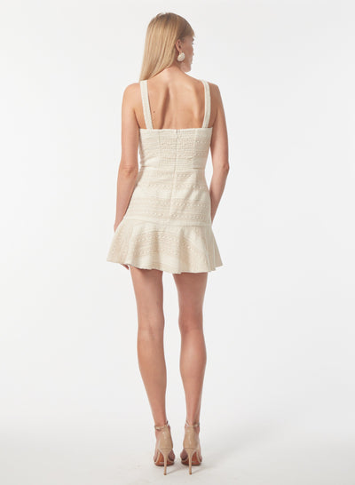 JULIA DRESS IN KHAKI COTTON LACE