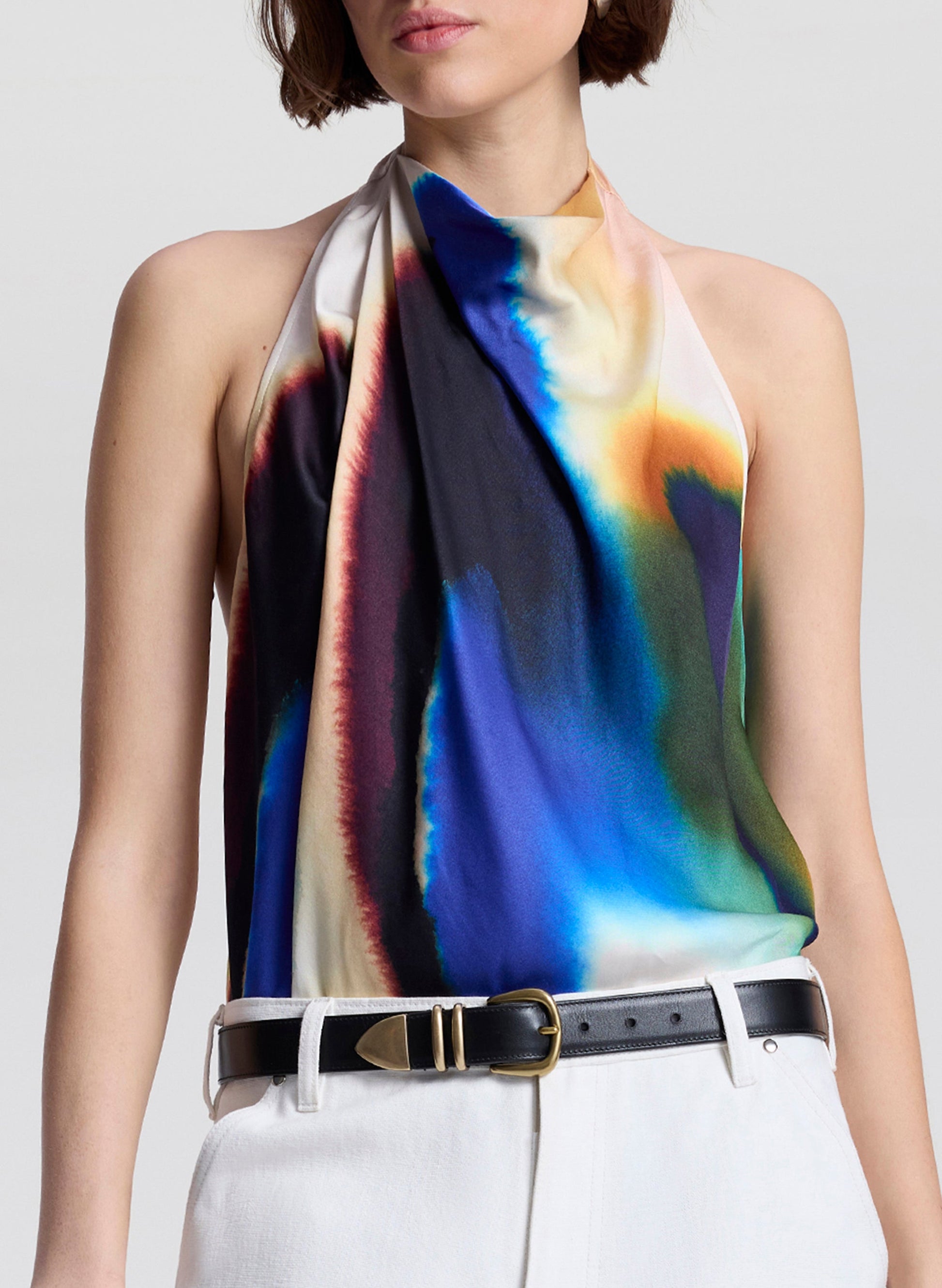 A.L.C Ada Printed Halter Top at Romi Boutique