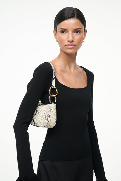 OLLIE BAG IN WHITE SNAKE