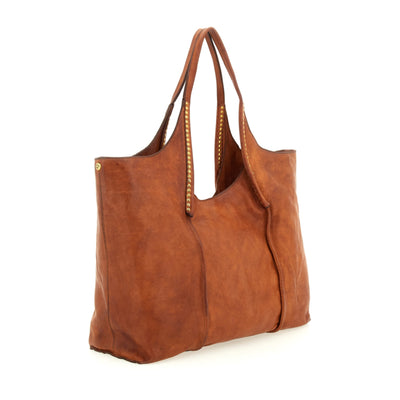KURA ANTONIA SHOPPING BAG IN COGNAC - Romi Boutique