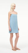 Staud LAURA LINEN MINI DRESS at Romi Boutique
