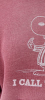 Re/Done THERMAL LINED RAGLAN HOODIE SNOOPY at Romi Boutique