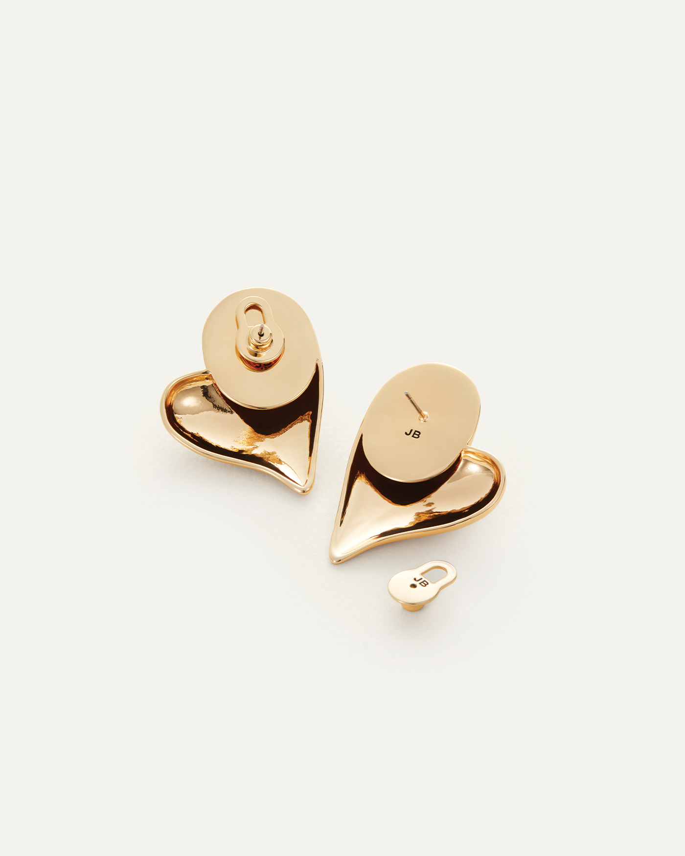 Jenny Bird Mega Art Heart Symmetrical Button Earrings at Romi Boutique