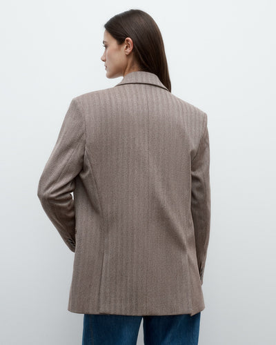 GIRL BOY GIRL BLAZER IN MUSTANG/KELP - Romi Boutique