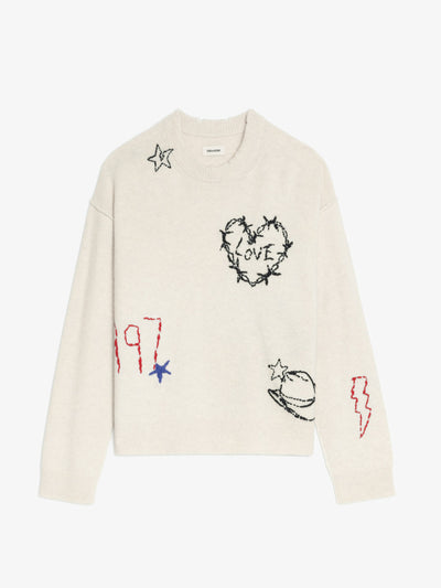 MARKUZ CASHMERE SWEATER IN ECRU