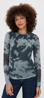 Rag & Bone YANA PRINTED MESH LS TEE at Romi Boutique