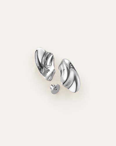 PORTIA EARRINGS IN HIGH POLISH SILVER