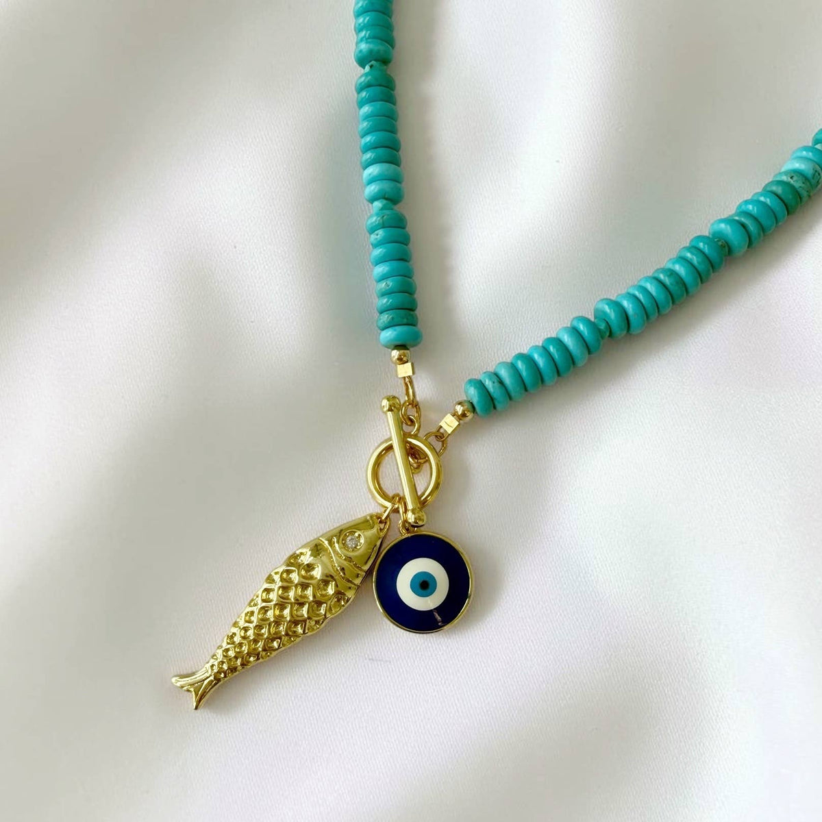 Romi Lucky Catch Toggle Necklace at Romi Boutique