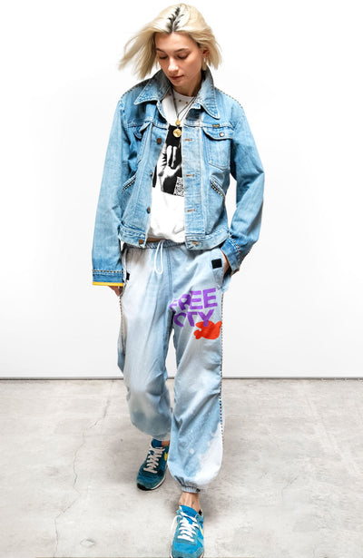 CANYONKID JAPANESE INDIGO CLOUD PANT IN SUPERFADEOUT/CLOUD
