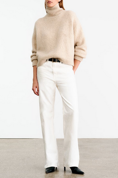 TABITHA SWEATER IN BEIGE MELANGE