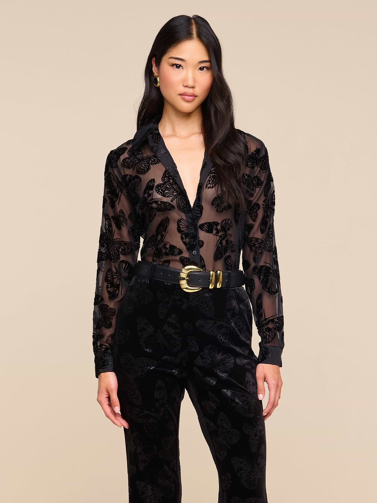 Laurent Velvet Blouse