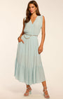 Ramy Brook COCO SMOCKED SLEEVELESS DRESS at Romi Boutique