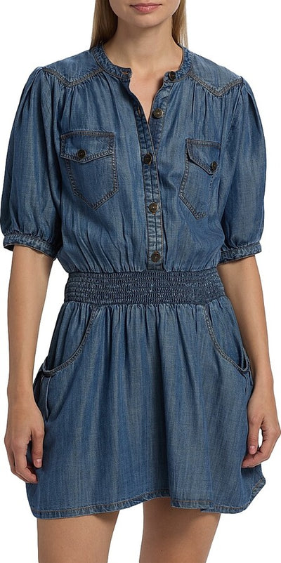 NORMAN DRESS IN CHAMBRAY - Romi Boutique