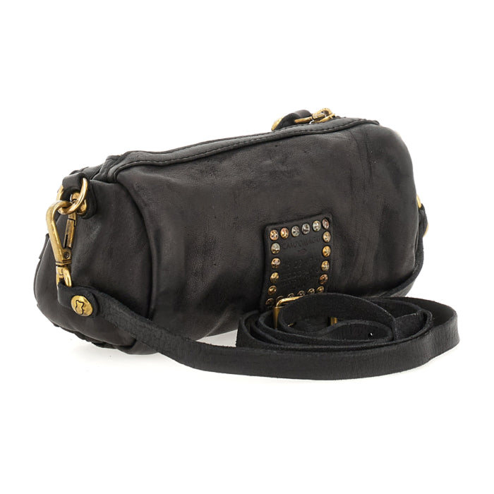 Campomaggi EDERA CROSSBODY IN BLACK at Romi Boutique
