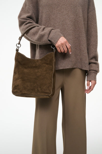 MEL SHOULDER BAG IN TRUFFLE SUEDE