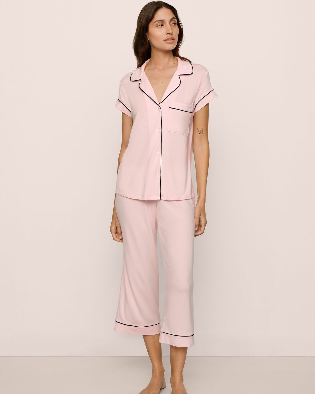 Eberjey Gisele Crop PJ Set at Romi Boutique