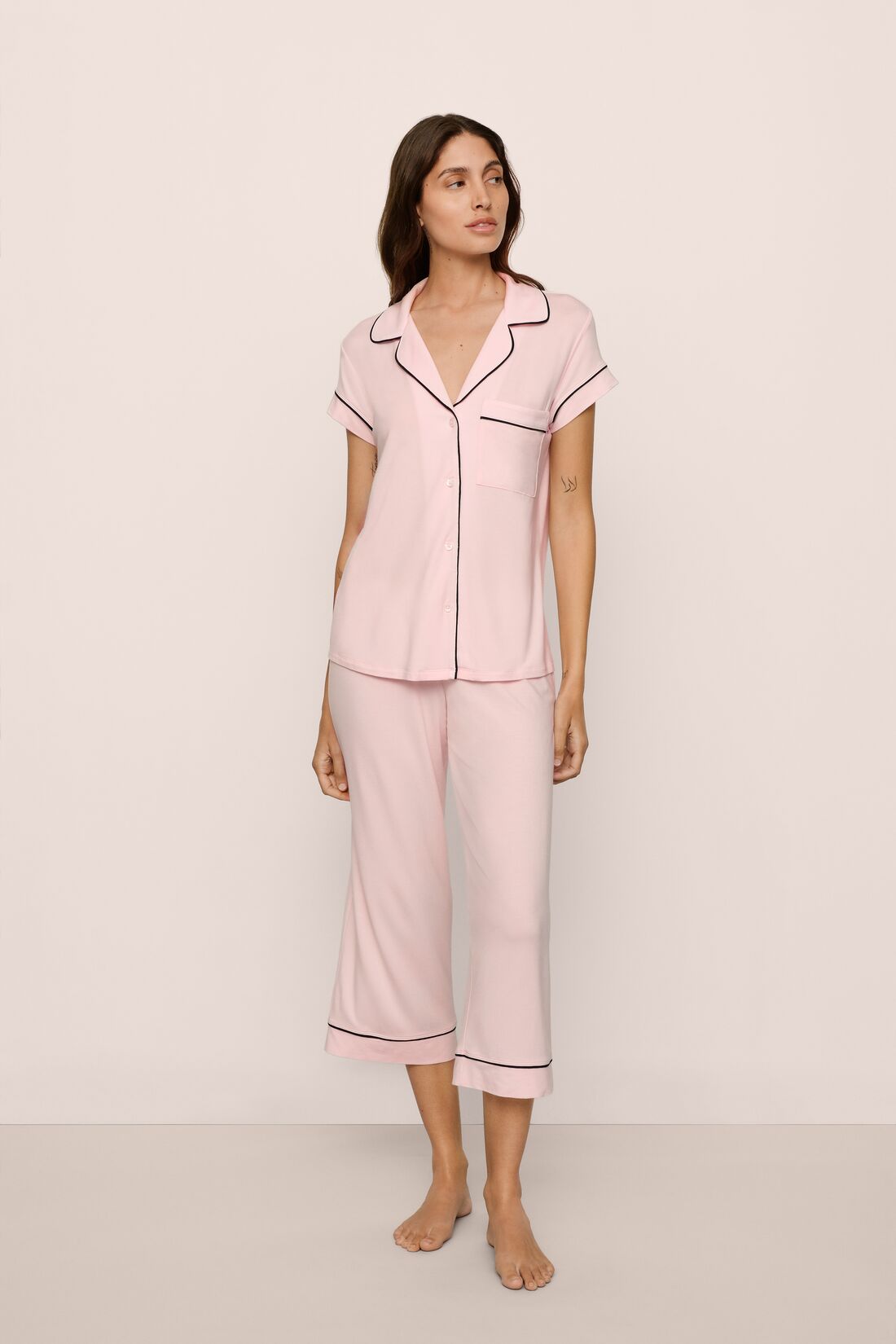 Eberjey Gisele Crop PJ Set at Romi Boutique