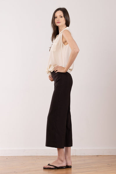ALEX LINEN PANT IN ESPRESSO - Romi Boutique