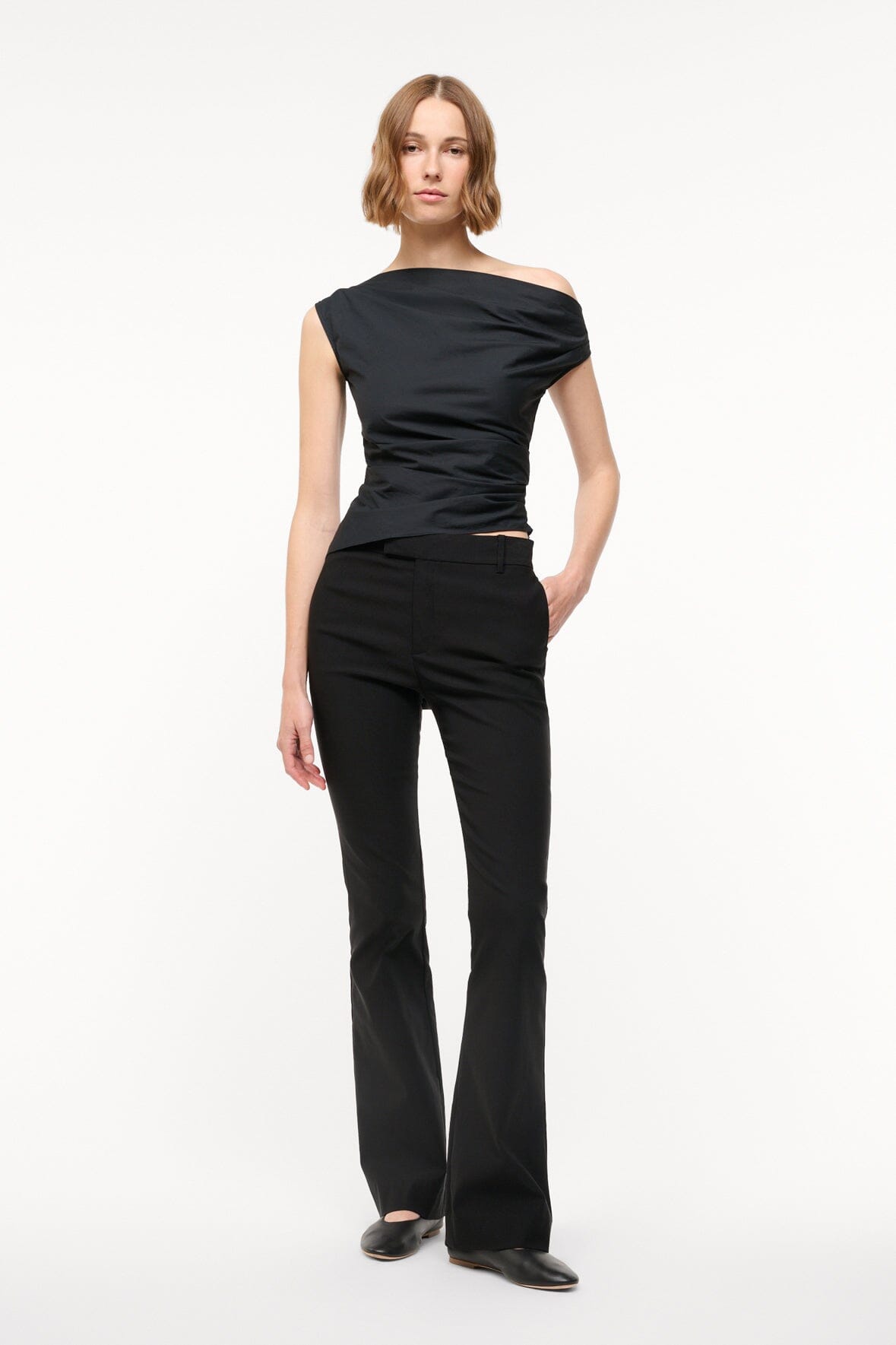 Staud PHARE SILK TOP at Romi Boutique
