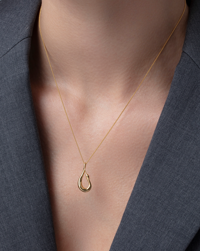MINI EGRET PENDANT NECKLACE IN HIGH POLISH GOLD