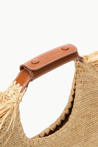 MOON RAFFIA TOTE BAG IN NATURAL RAFFIA - Romi Boutique