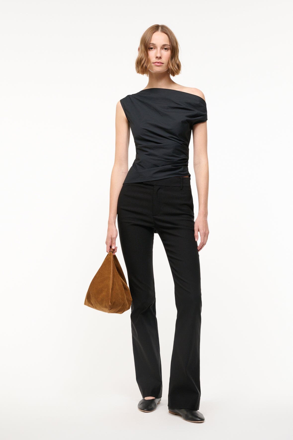 Staud PHARE SILK TOP at Romi Boutique