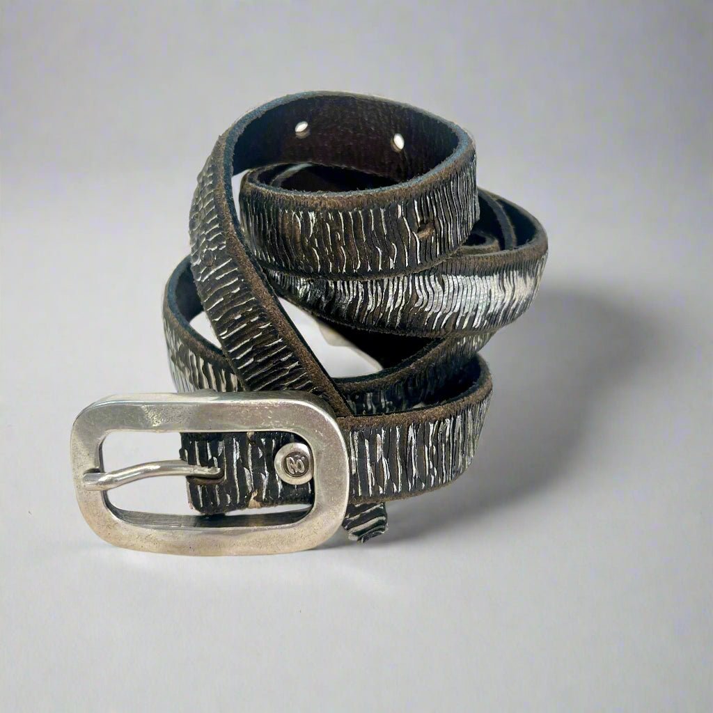 JANINE SKINNY IN ANTHRACITE/SILVER - Romi Boutique