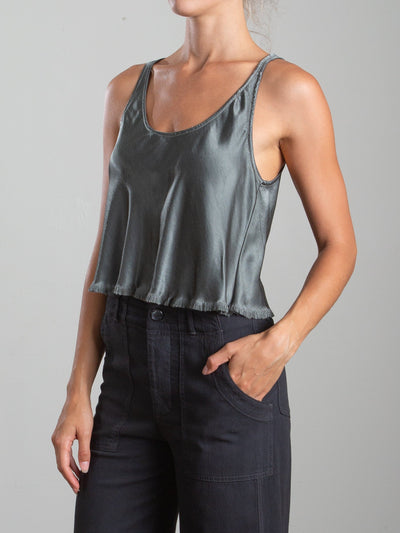 MAGGIE TANK IN VINTAGE SATIN NORI