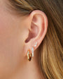 EF Collection Prong Set Diamond Baguette Hoop Earrings at Romi Boutique