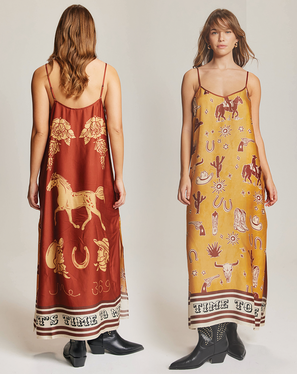 OLIVIA CAMISOLE DRESS IN RODEO - Romi Boutique