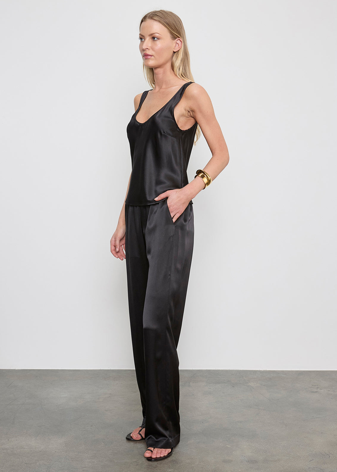 Silk Satin U Tank