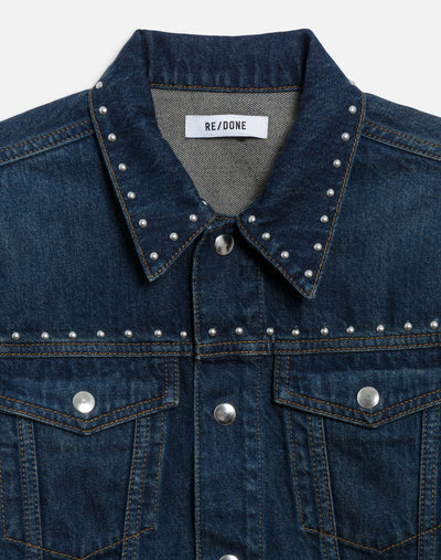 BABY TRUCKER JACKET IN BARELY WORN STUD - Romi Boutique