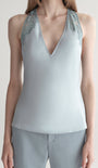 A.L.C Wes Satin and Lace Top at Romi Boutique
