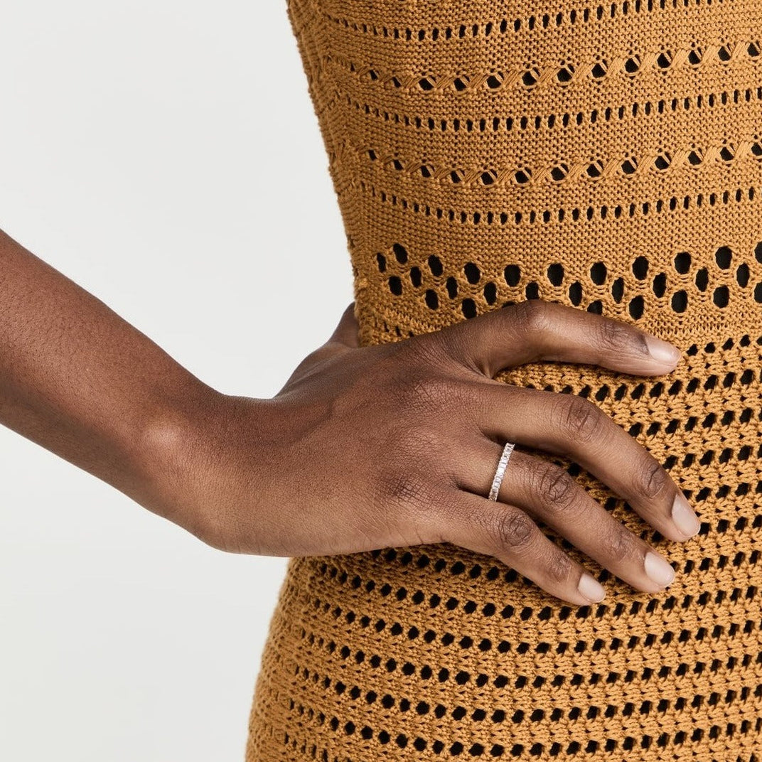 EF Collection Prong Set Diamond Baguette Ring at Romi Boutique