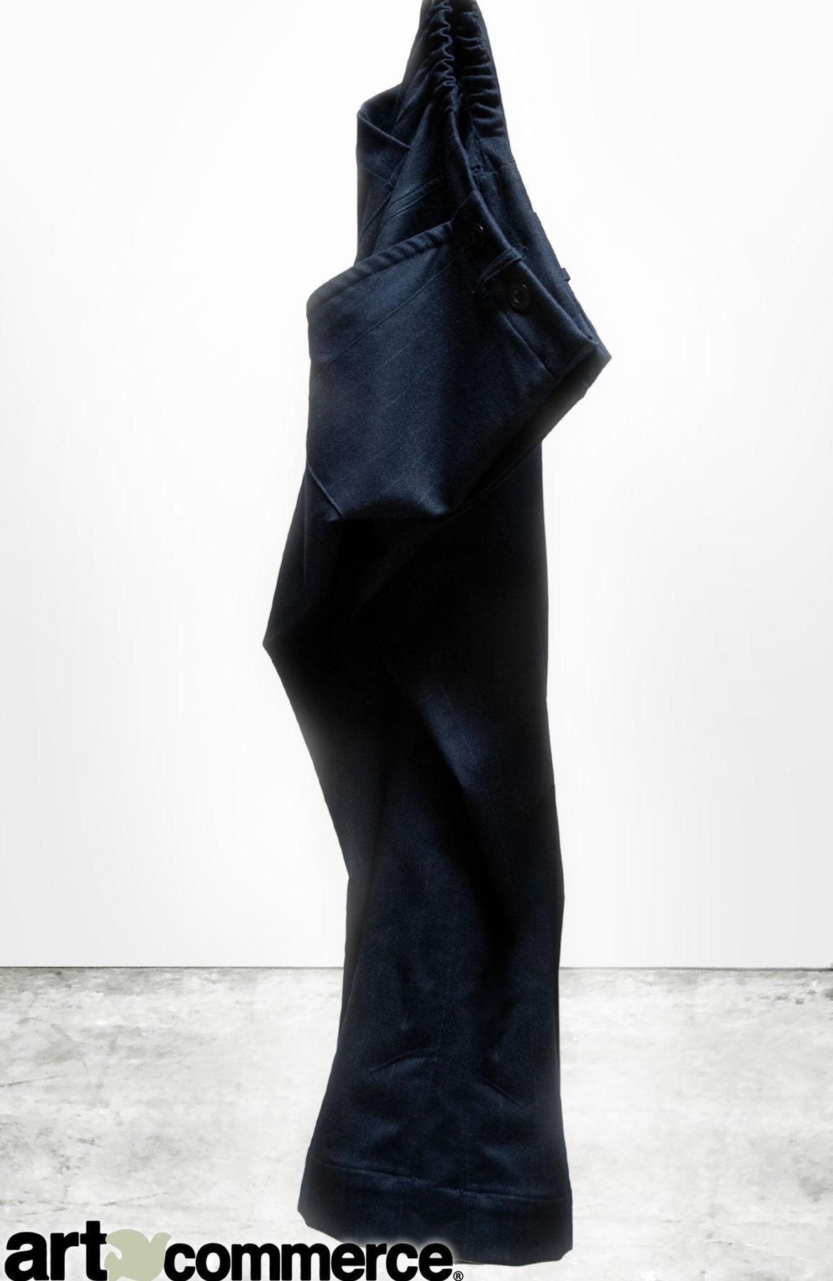 FAVOLAMOVE CASHMERE BLEND FRENCH SAILOR PANT IN DEEPLY NAVY