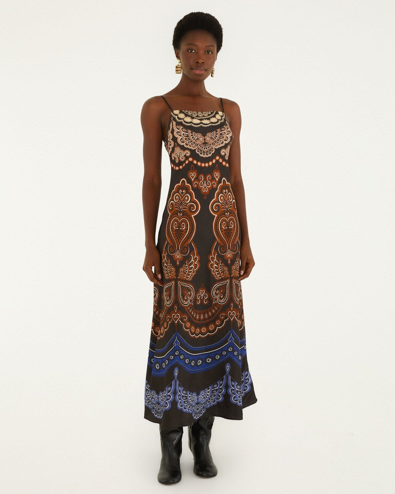 FARM Rio Nicole Sleeveless Slip Maxi Dress at Romi Boutique
