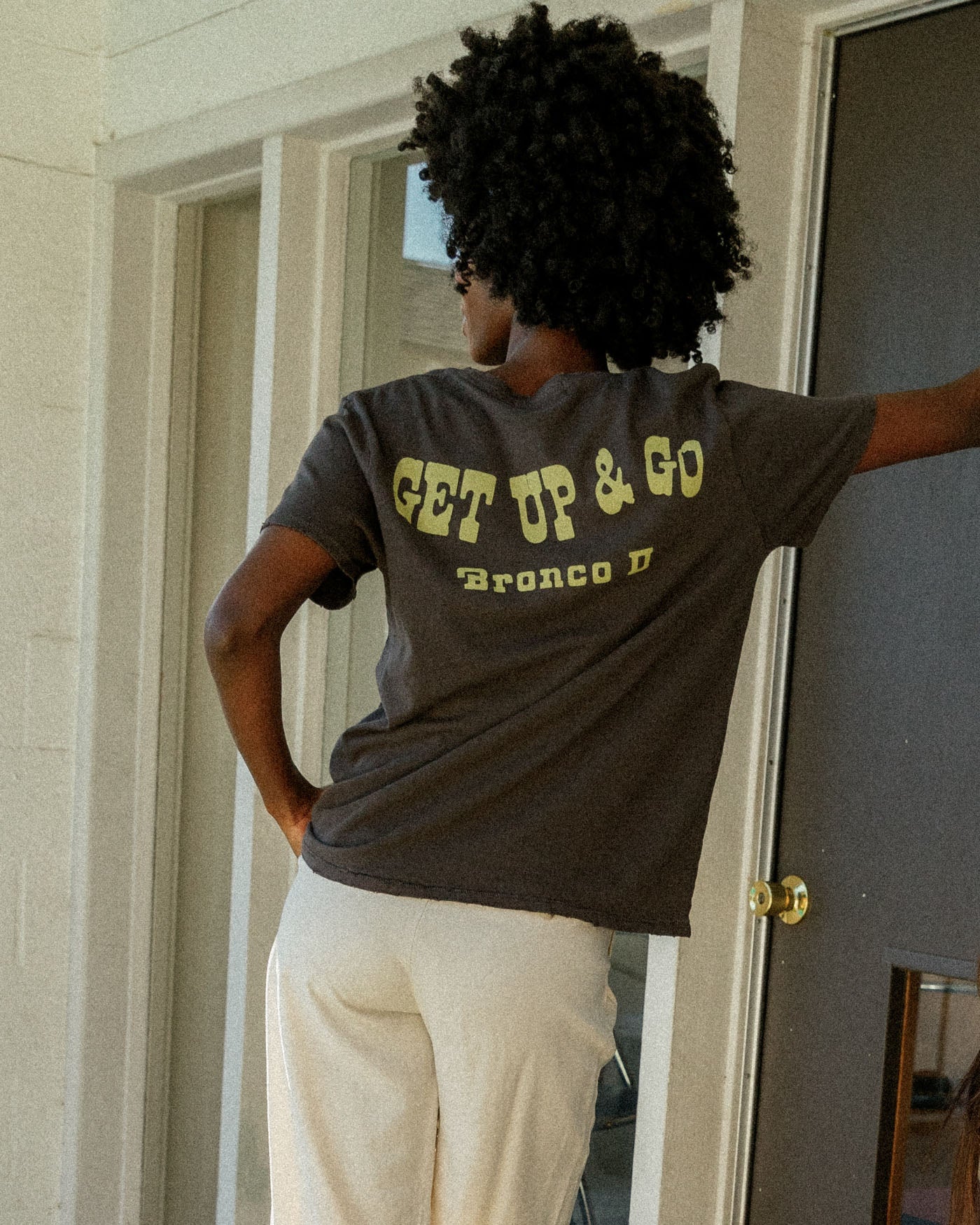 Junk Food BRONCO GET UP AND GO TEE at Romi Boutique