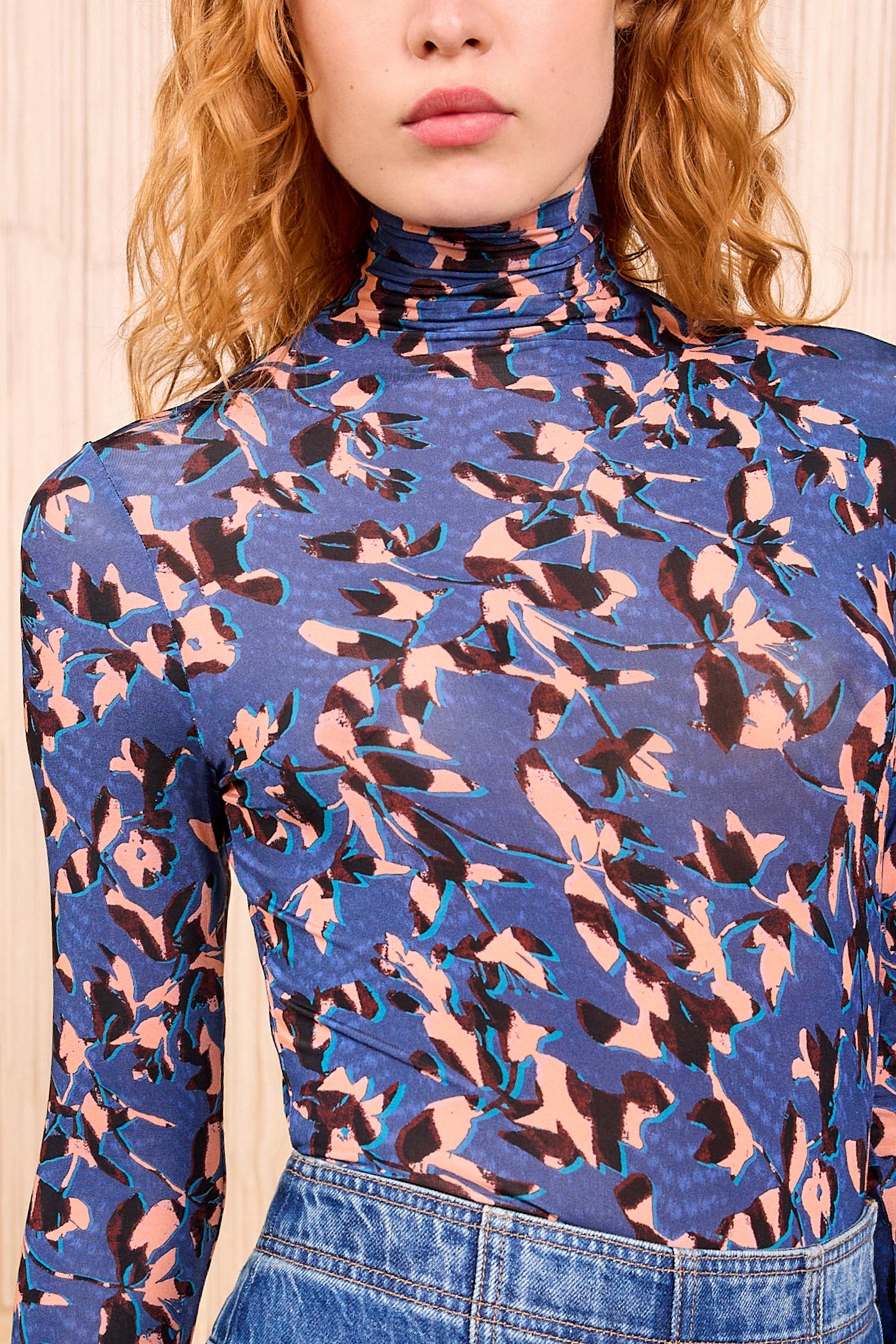 AURELIA JERSEY LONG SLEEVE TURTLENECK IN MIRAGE